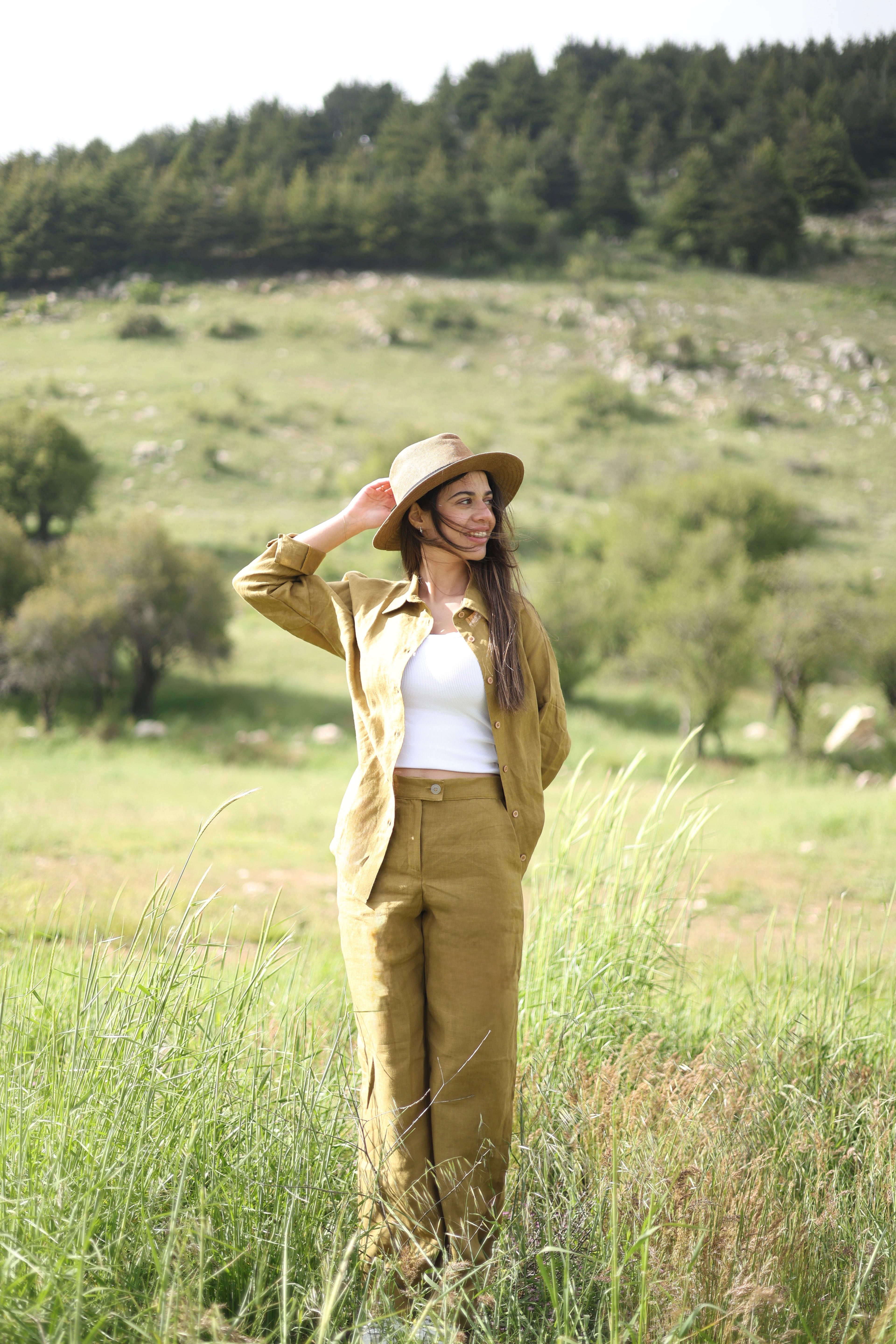 Ochre Linen Set